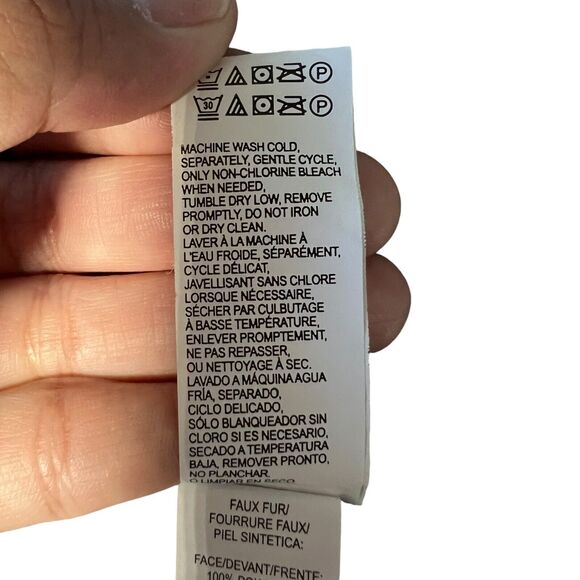 Lucky Brand Faux Fur Jacket Coat Women's Size Small Gray Cozy Soft Fuzzy - Picture 6 of 11